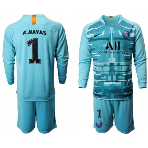 Paris Saint-Germain Fodboldtrøjer Målmand K NAVAS 1 Børn III 2019/20 Langærmet Paris Saint-Germain Fodboldtrøjer Målmand K NAVAS 1 Børn III 2019/20 Langærmet